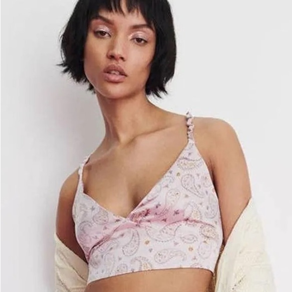 Zara Paisley Satin Bra Top